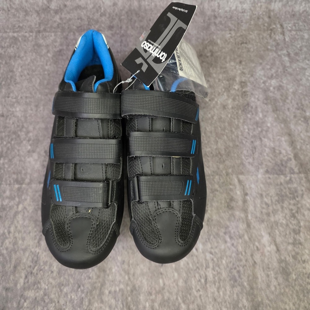 Tommaso W Pista 100 + Delta Cycling Shoes Black/Blue Size US 9 EU 40